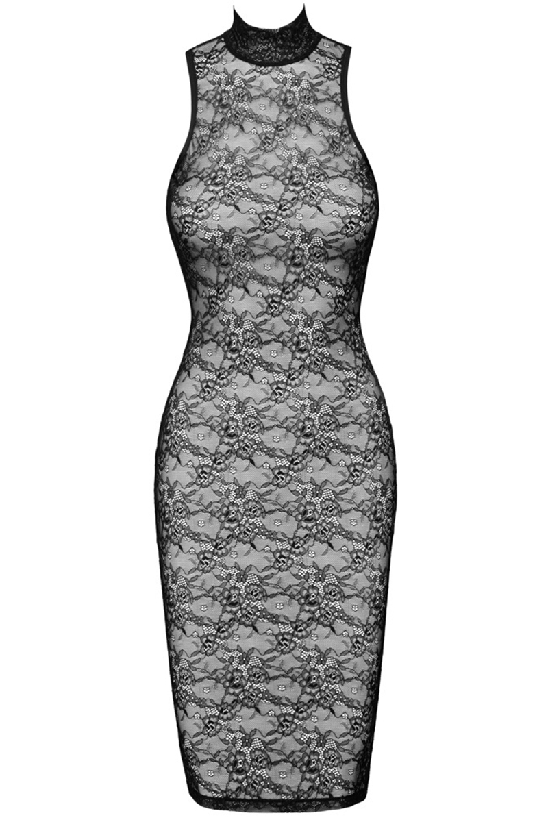 Robe mi-longue en dentelle