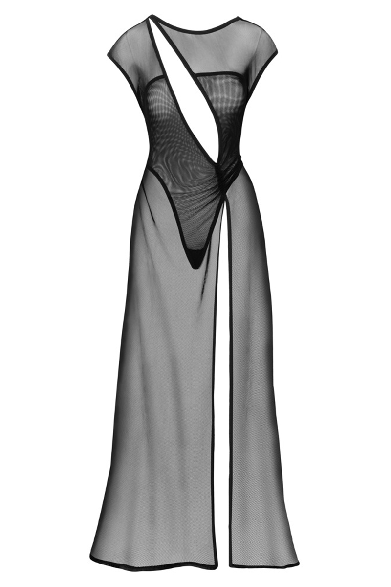 Robe longue en résille