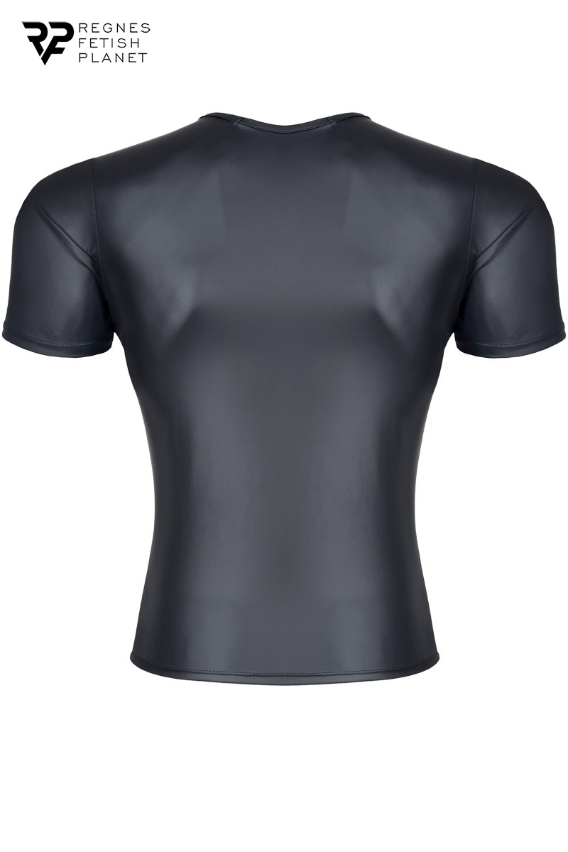 T-shirt wetlook noir