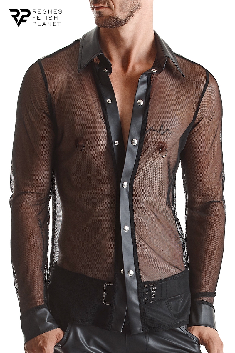 Chemise transparente Cesare