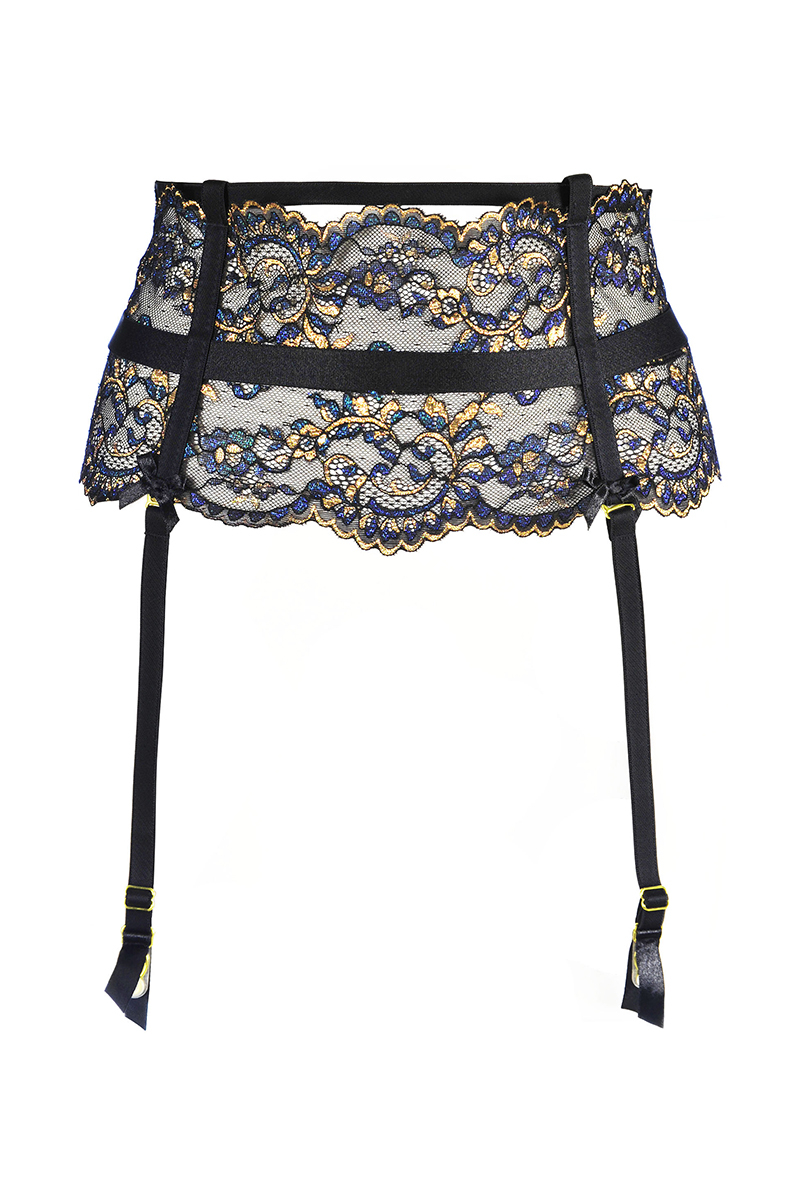 Porte-jarretelles dentelle Noir V-10362 - Axami