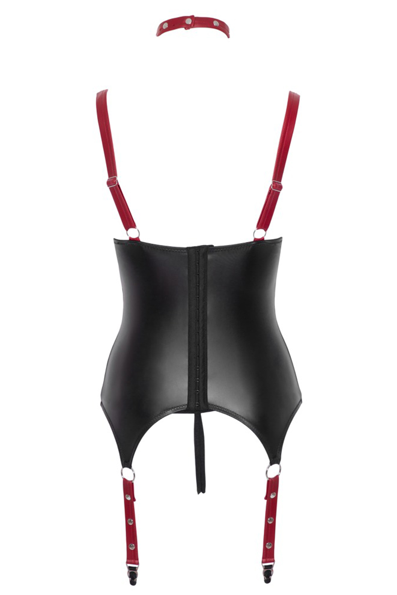 Ensemble ouvert avec collier et menottes - Cotelli Bondage