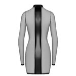 Mini robe tulle et wetlook Crossfire F369 - Noir Handmade
