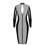Robe fuseau Crystal F371 - Noir Handmade