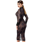 Robe fourreau Noirelle F376 - Noir Handmade