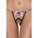 String ouvert Fleur brodée