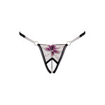 String ouvert Fleur brodée