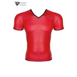 T-shirt wetlook rouge
