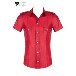 phoChemise manches courtes wetlook rouge Carloto2_800