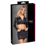 Ensemble top et jupe courte noir