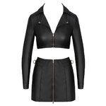 Ensemble top et jupe courte noir