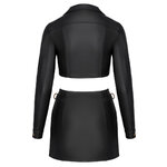 Ensemble top et jupe courte noir