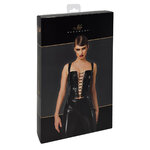 Corset en vinyle Dominae F379 - Noir Handmade