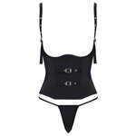 Ensemble corset seins nus noir - Cottelli PARTY
