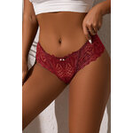 String dentelle dos lacé Bordeaux
