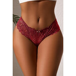 String dentelle dos lacé Bordeaux