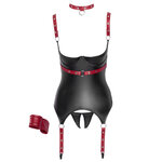 Ensemble ouvert avec collier et menottes - Cotelli Bondage