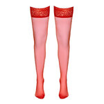 Bas autofixants rouge - Cotelli Legwear