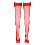 Bas autofixants rouge - Cotelli Legwear