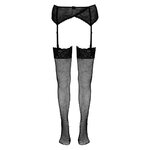Bas résille noir - Cotelli Legwear