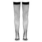 Bas résille autofixants noir - Cotelli Legwear