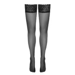 Bas autofixants noir Hold up - Cotelli Legwear