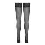 Bas autofixants noir Hold up 2 - Cotelli Legwear