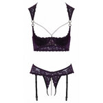 Ensemble lingerie ouverte violet - Cotelli Lingerie