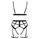 Set lingerie BDSM harnais noir - Cotelli Lingerie