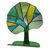 Vitrail arbre de printemps en verre coloré