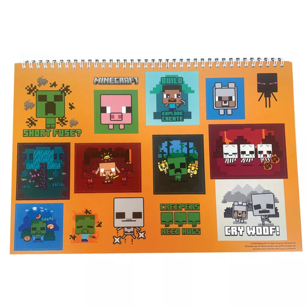 carnet-de-dessin-a4-minecraft-creepers-need-hugs-40-feuilles-stickers-2