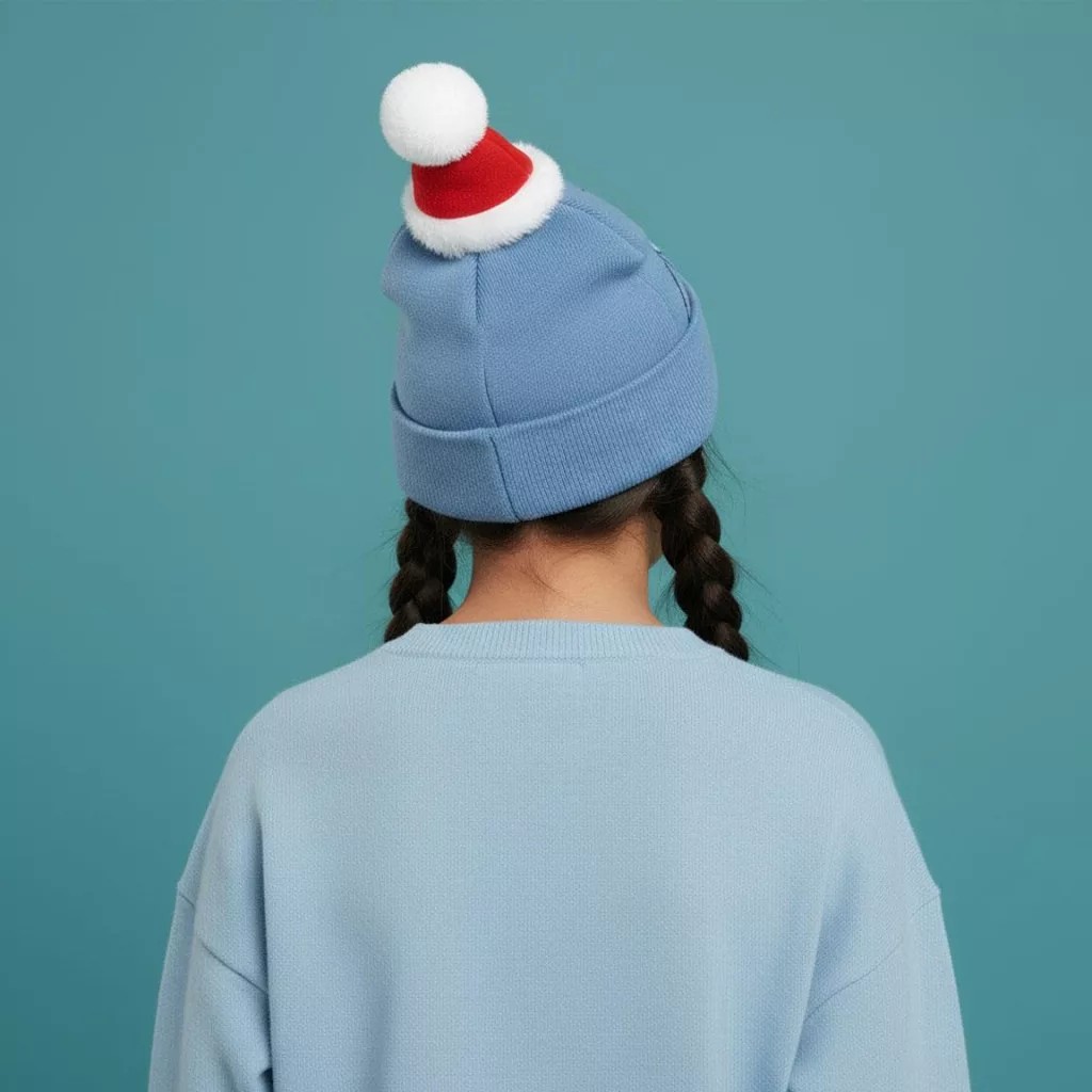 bonnet-de-noel-stitch-enfant-bleu-avec-pompon-3