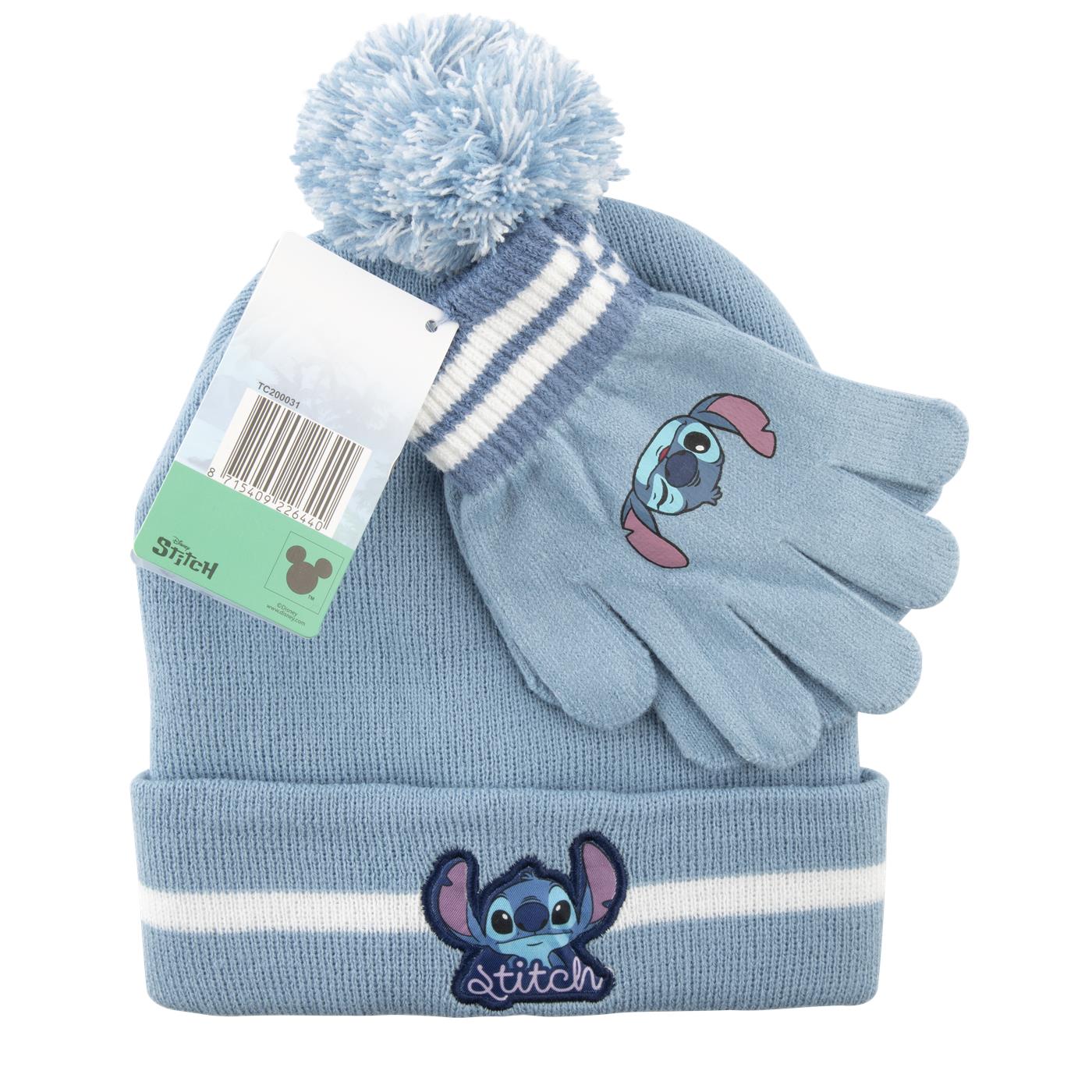 set-bonnet-gants-stitch-blue-enfant-2