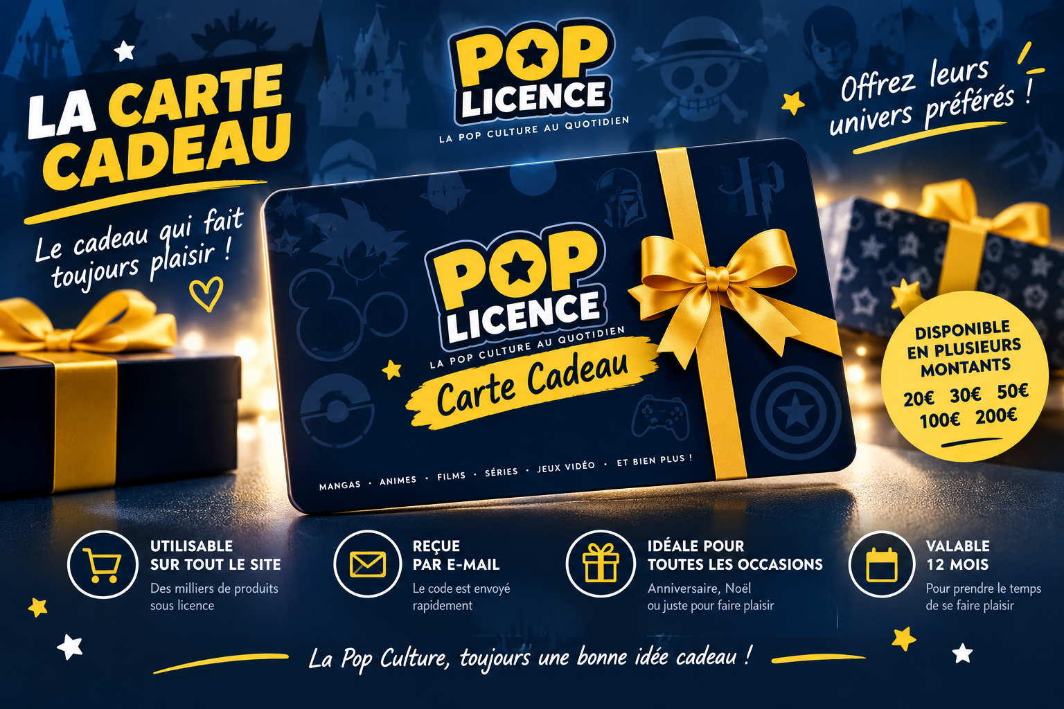 Carte cadeau Pop Licence