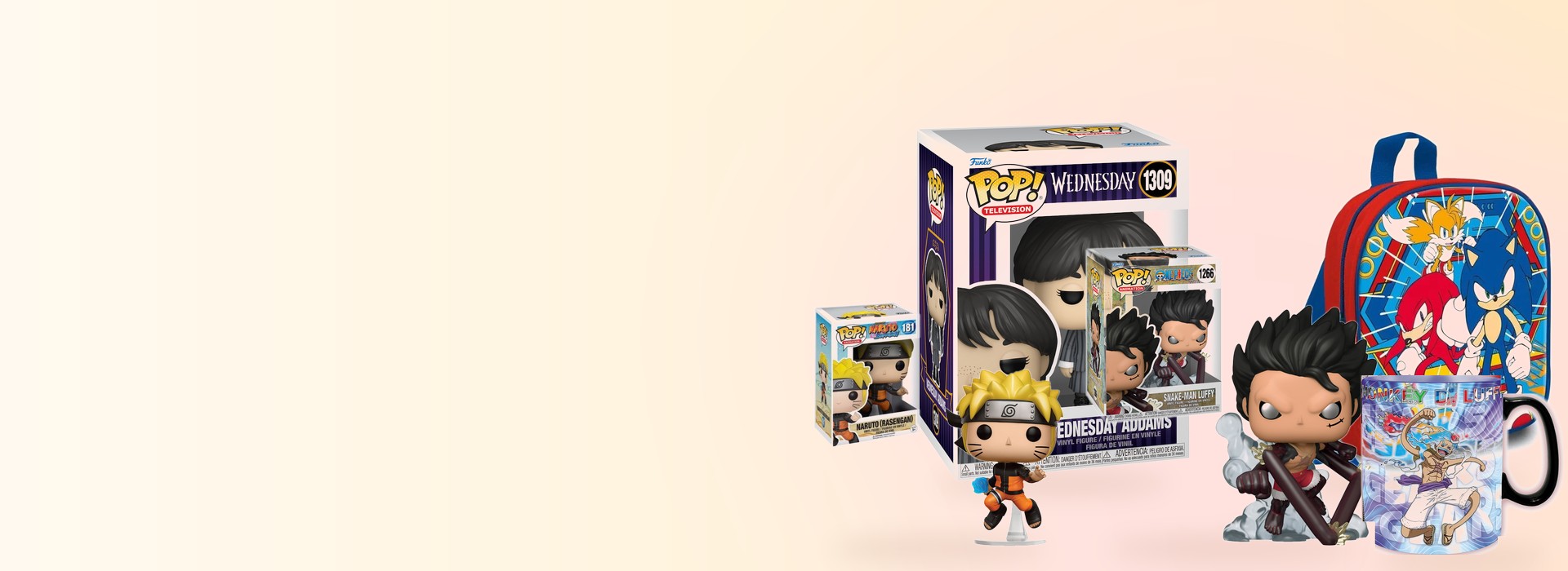 Assortiments exclusifs Pop Licence : Funko Pop, mug, sac à dos et produits sous licence