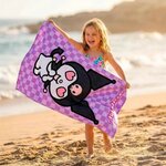 serviette-hello-kitty-kuromi-heart-70x140-3