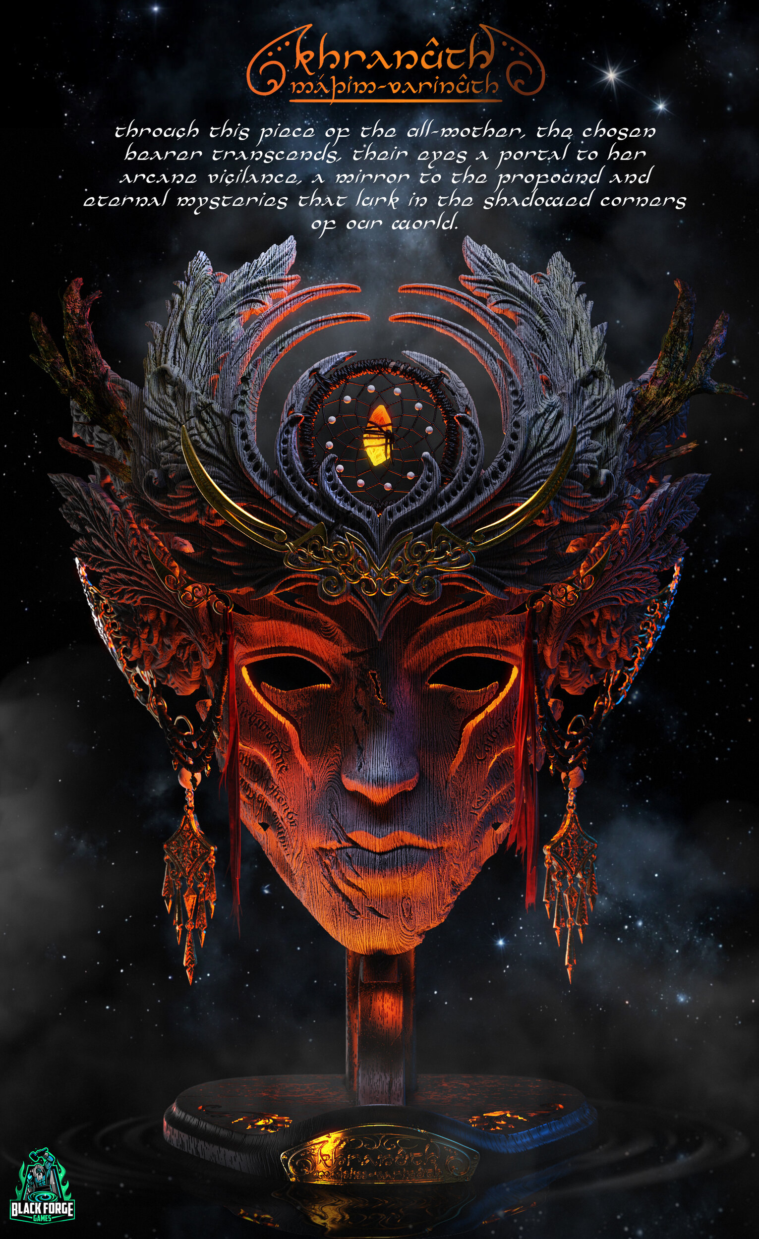 Elven Mask Render Front 1
