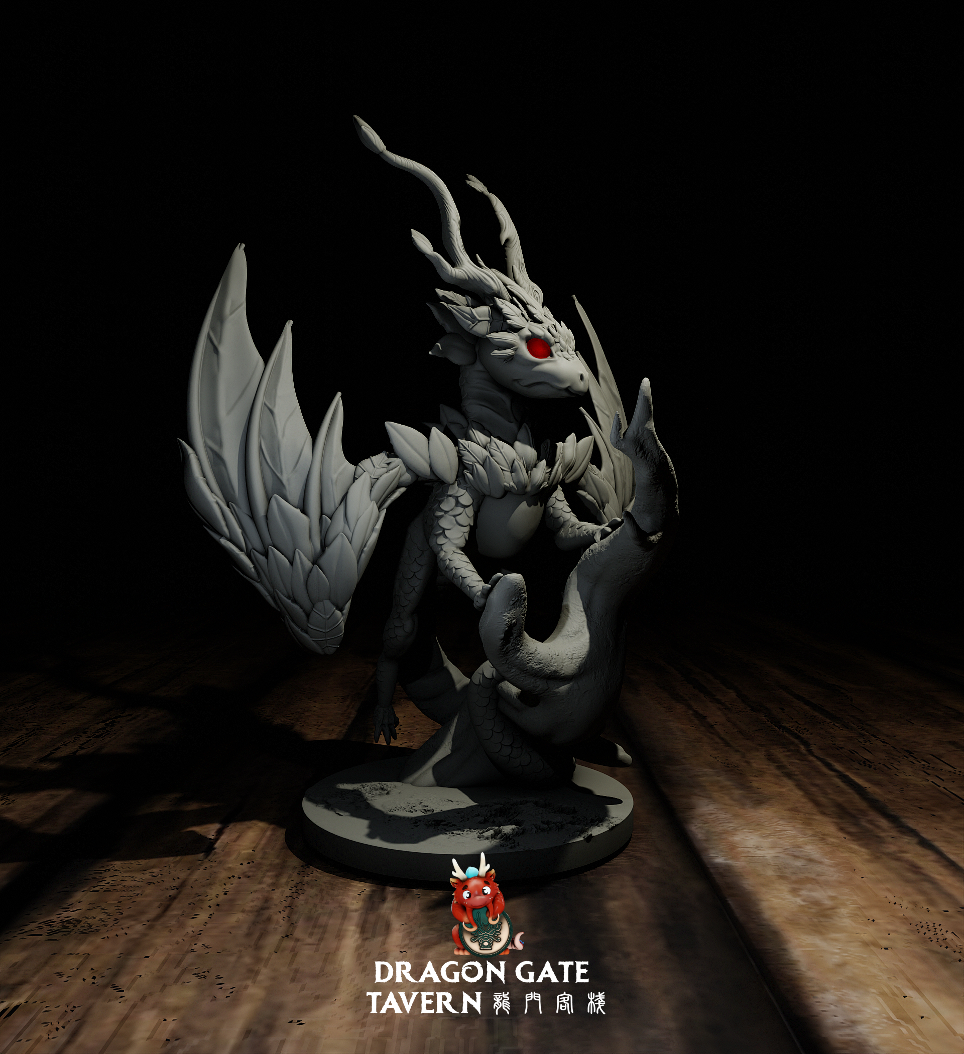 Dragon Gate Tavern - Leaf Dragon - 3D Print Model (2)