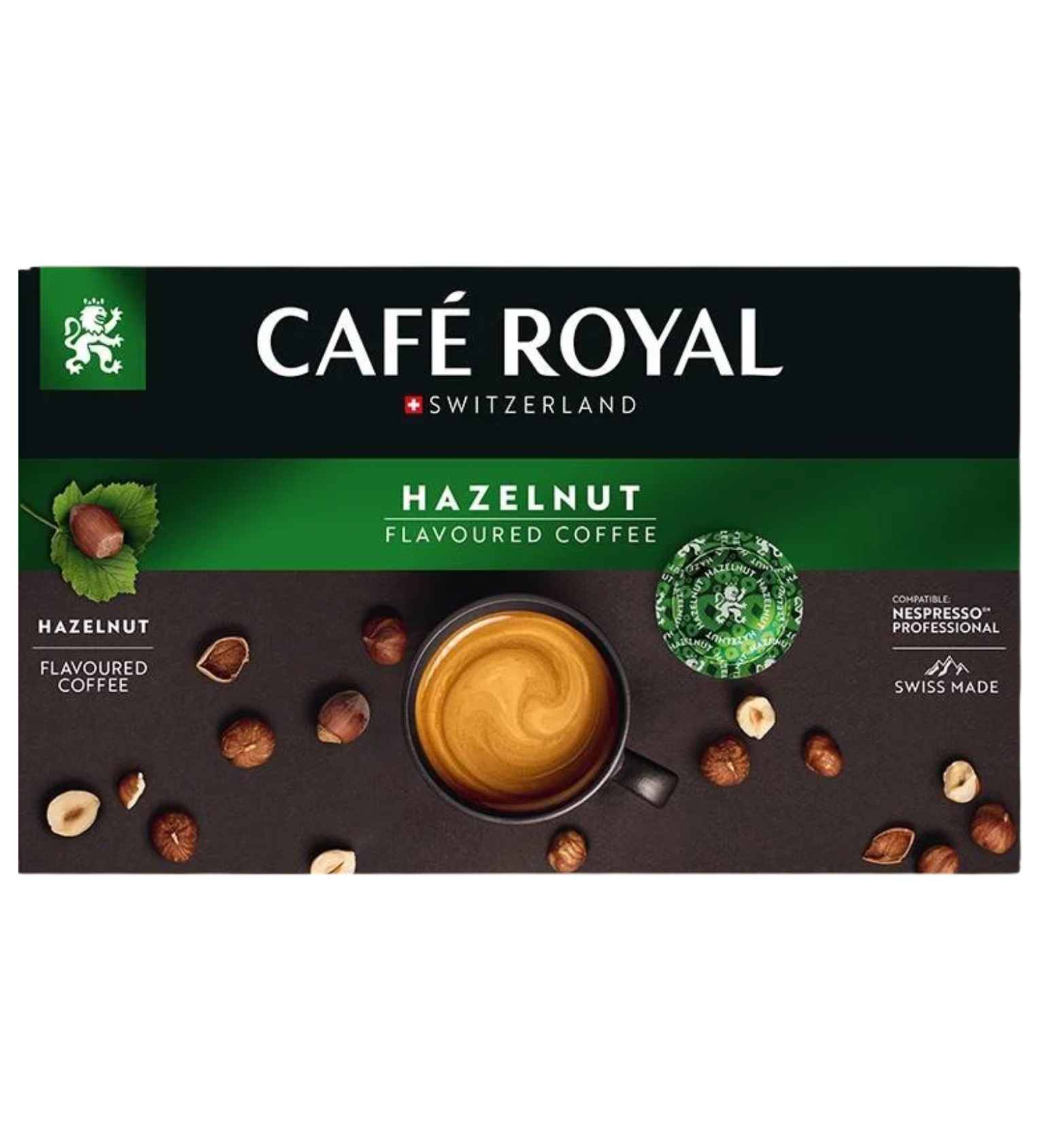 cafe royal capsules compatible nespresso pro bio hazelnut boite de 50