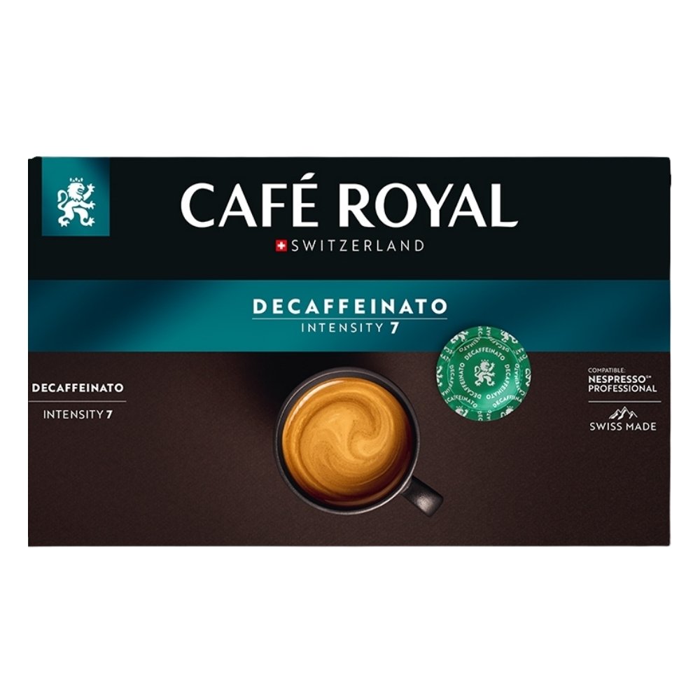 Boîte de 50 pads Café Royal Decaffeinato compatibles Nespresso Pro