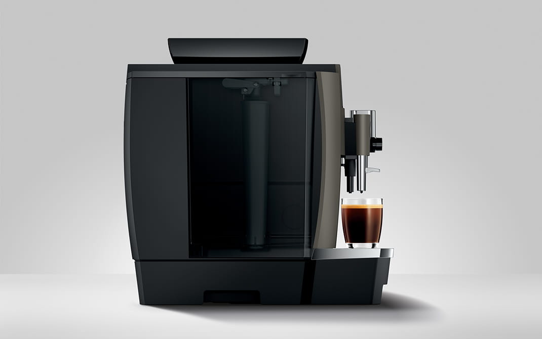 Design compact Dark Inox de la JURA W8