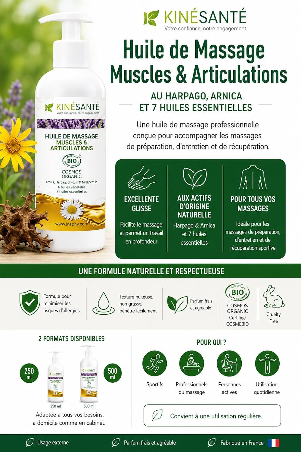 Huile de massage