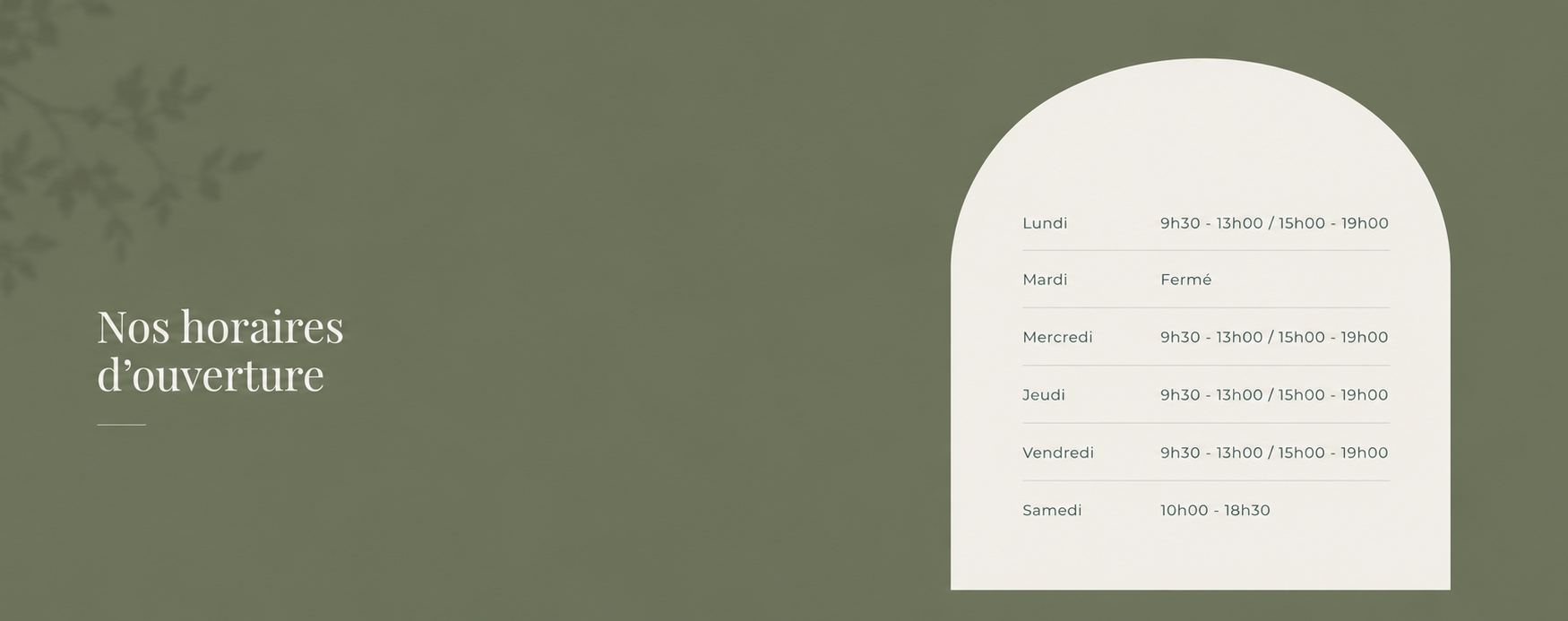 horaires d ouverture