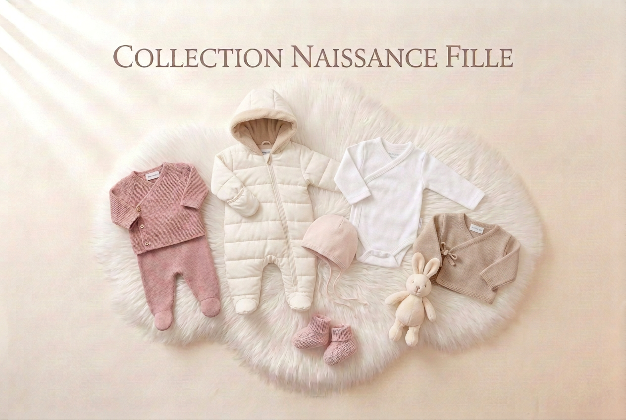 collection-naissance-fille-avec-gilet-beige-marron-clair