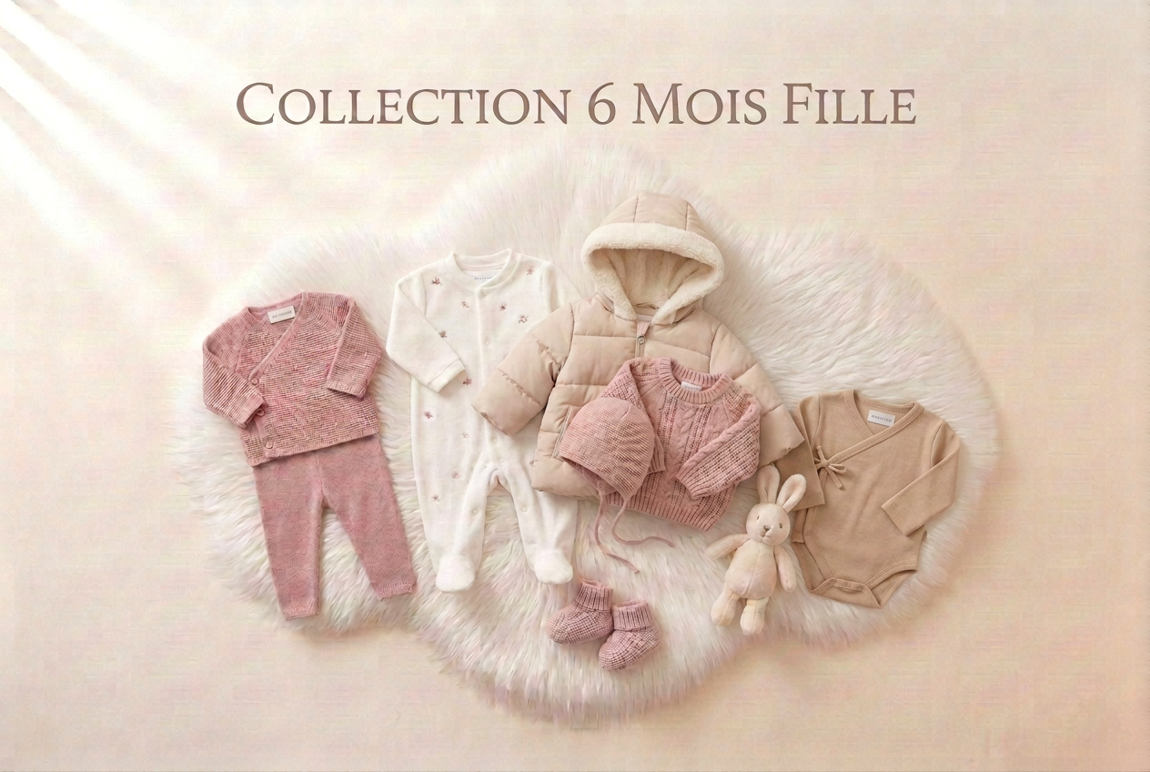 collection-6-mois-fille-sans-le-v-tement-blanc-derri-re-la-veste