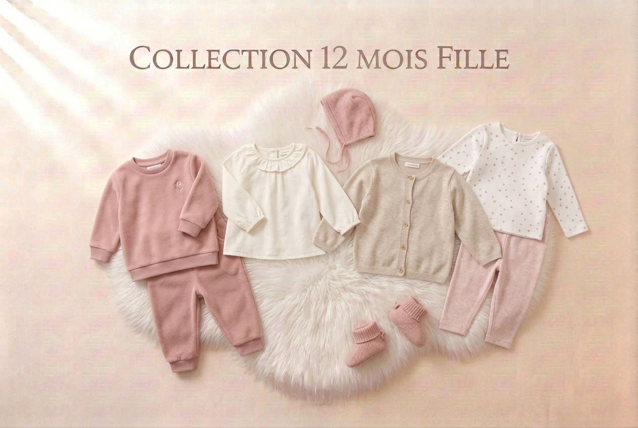 collection-12-mois-fille-v-tements-diff-rents-et-pyjama-deux-pi-ces