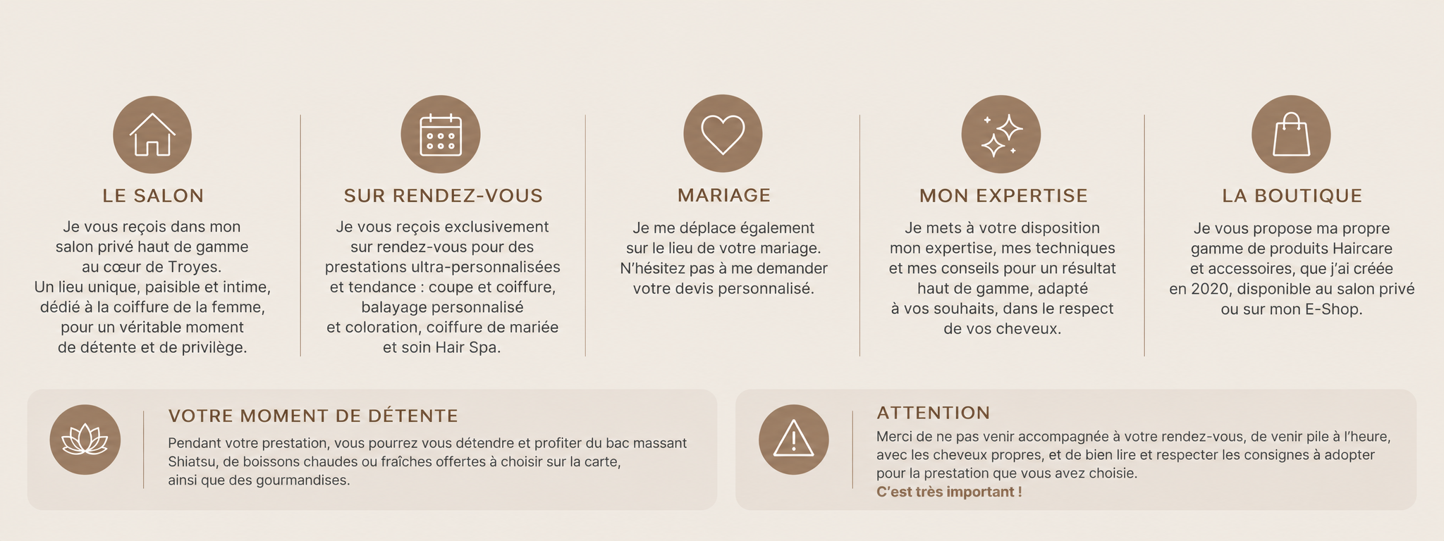 informations importantes