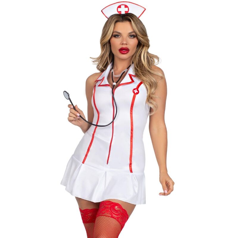 costume dinfirmière en chef blanc S/M Leg Avenue, photo principale