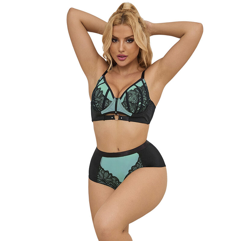 ensemble soutien-gorge vert avec fermeture éclair S/M Subblime 955557, photo principale