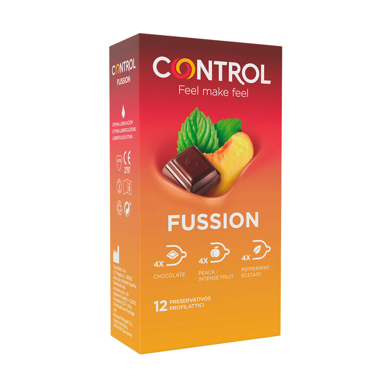 Préservatifs aromatisés Control Fussion 12 unités, vue 1 sur 2